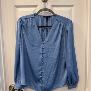 Banana Republic Blue V-Neck Blouse